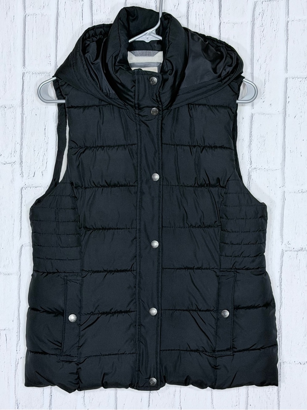 🖤 Abercrombie & Fitch Premium Hooded Puffer Vest Black Large